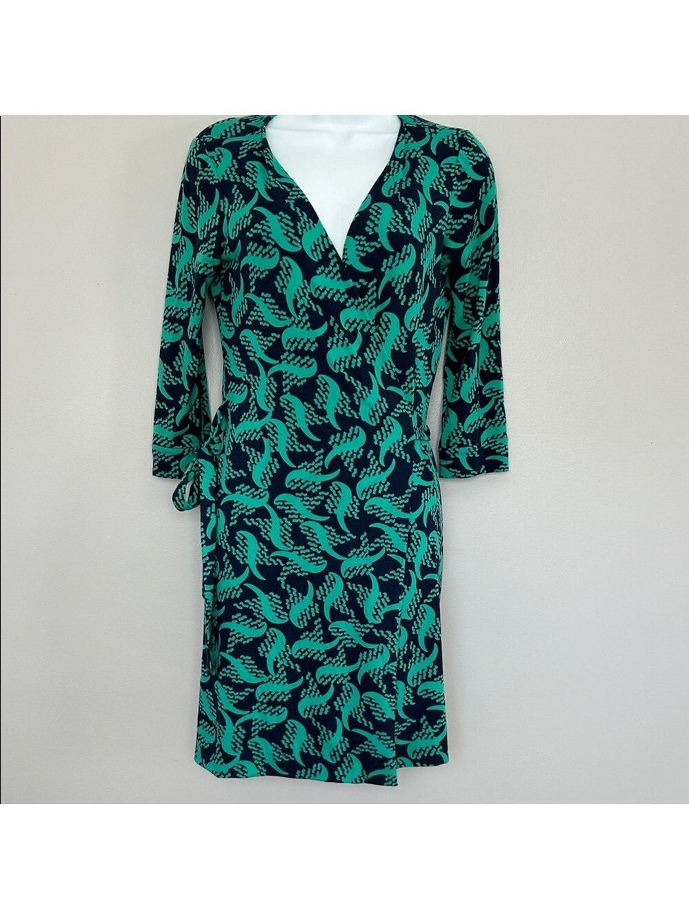 Diane Von Furstenberg New Julian Two Mini Wrap Dress